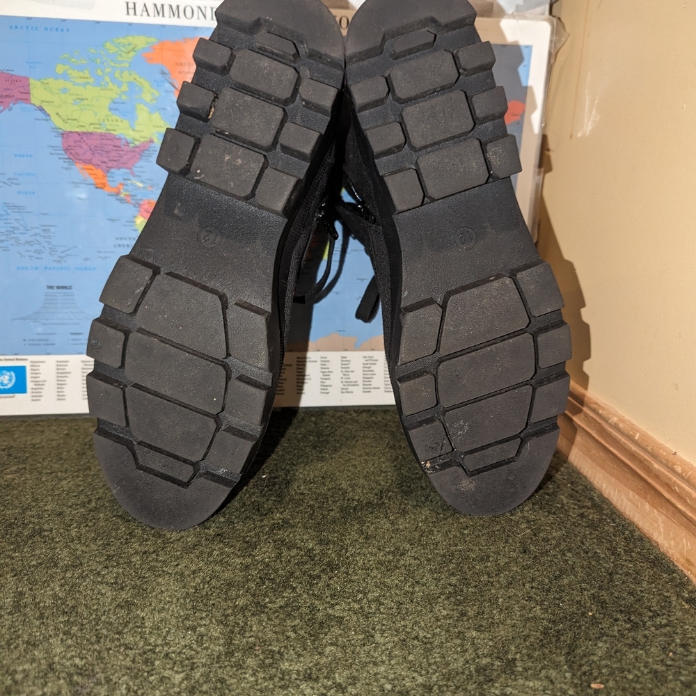 Women's canvas combat boots Size 12 - Picture 3 of 5